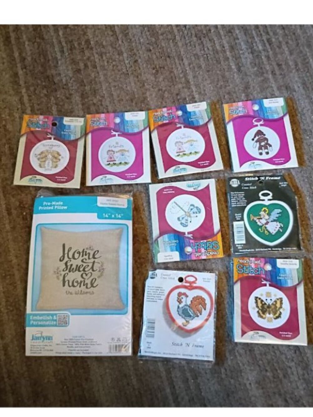 Counted Cross Stitch kits (9 packages / 8 different Patterns)